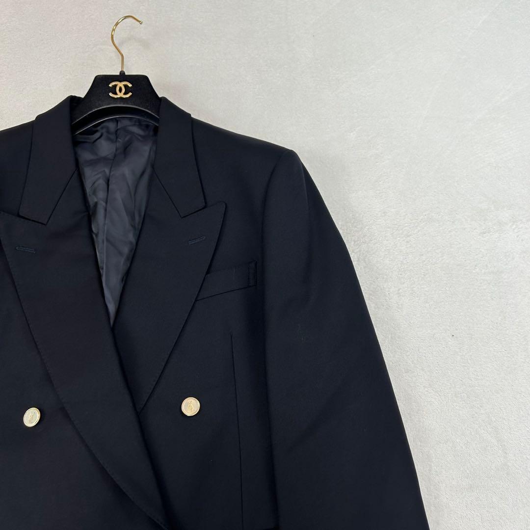 K610 M イヴサンローラン ロゴボタン ダブル テーラードジャケット メンズ