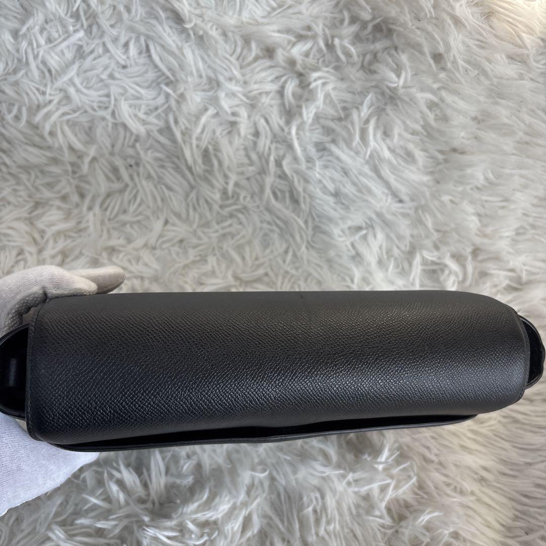 【極美品】コーチ　ショルダーバッグ　レザー　ST付　ブラック　大人気