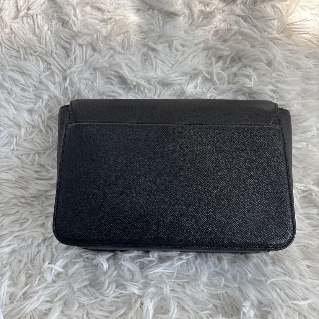 【極美品】コーチ　ショルダーバッグ　レザー　ST付　ブラック　大人気