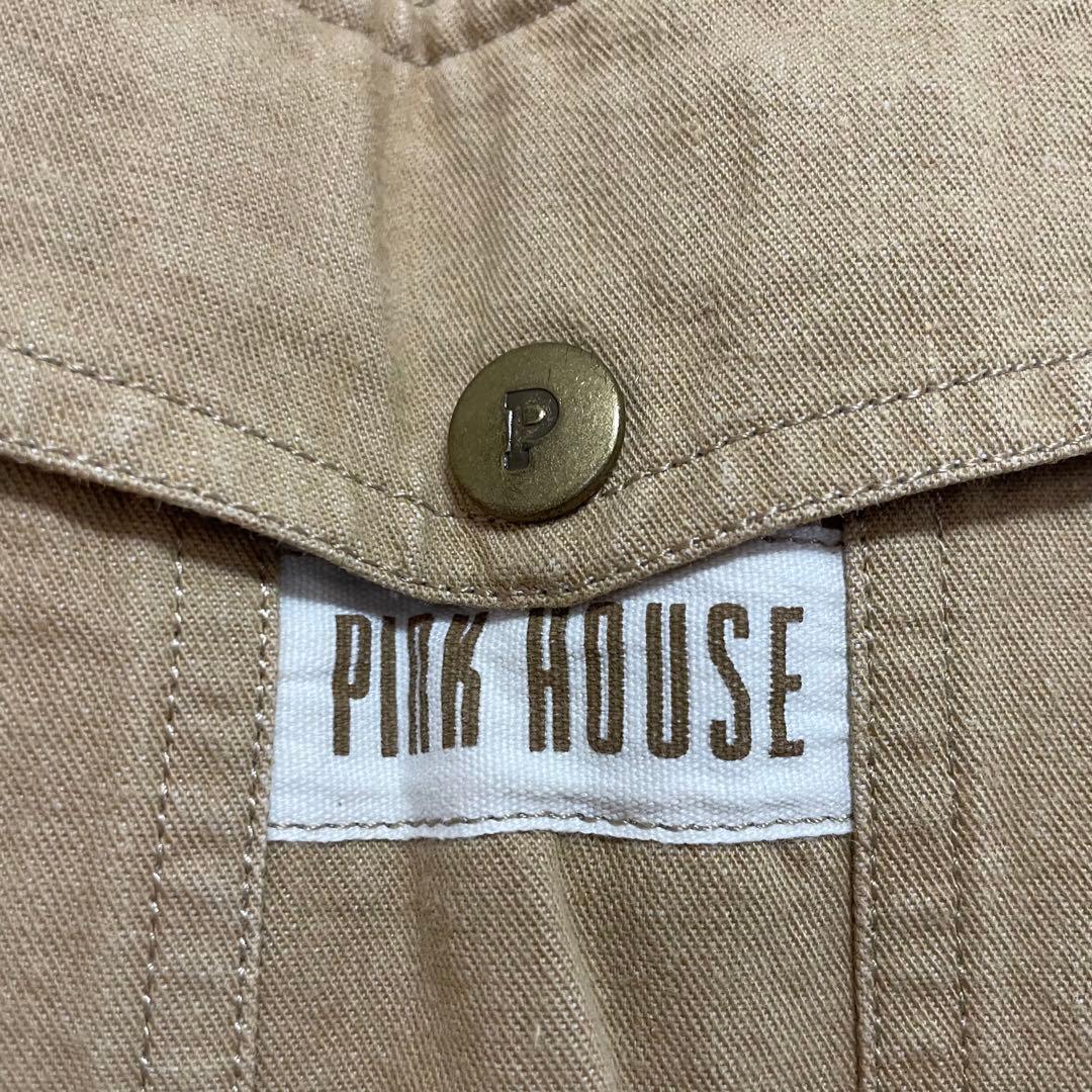 ピンクハウス　PINKHOUSE ジャンパースカート　オーバーオール　ベージュ