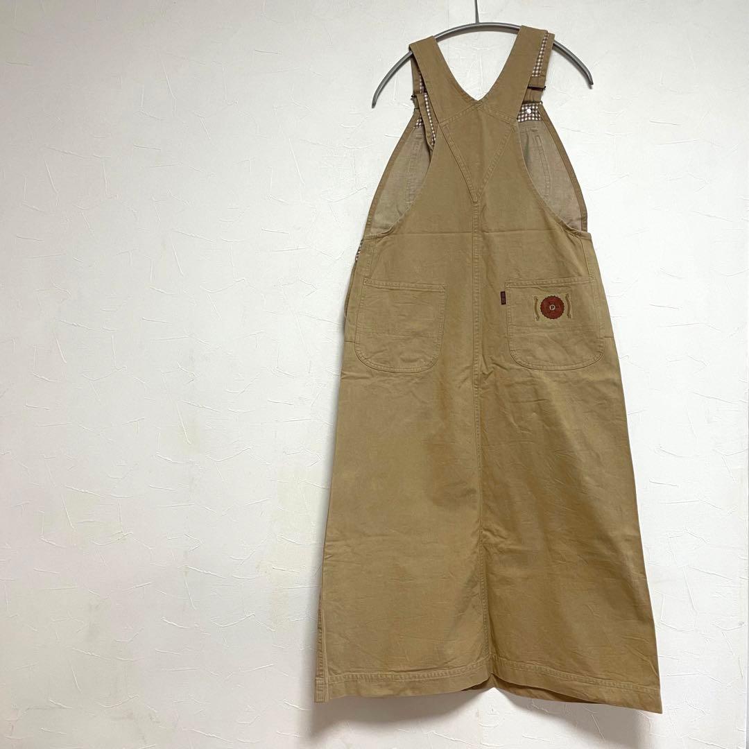 ピンクハウス　PINKHOUSE ジャンパースカート　オーバーオール　ベージュ