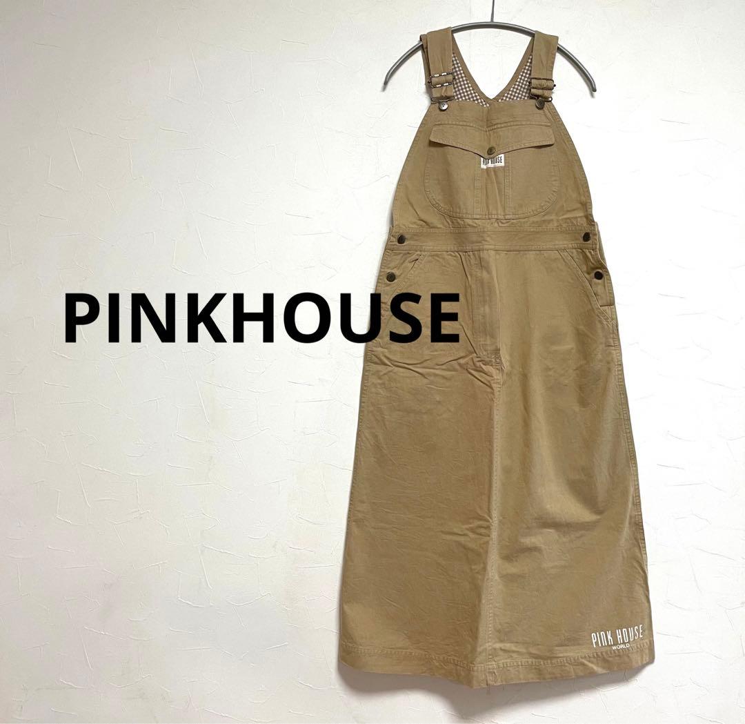 ピンクハウス　PINKHOUSE ジャンパースカート　オーバーオール　ベージュ