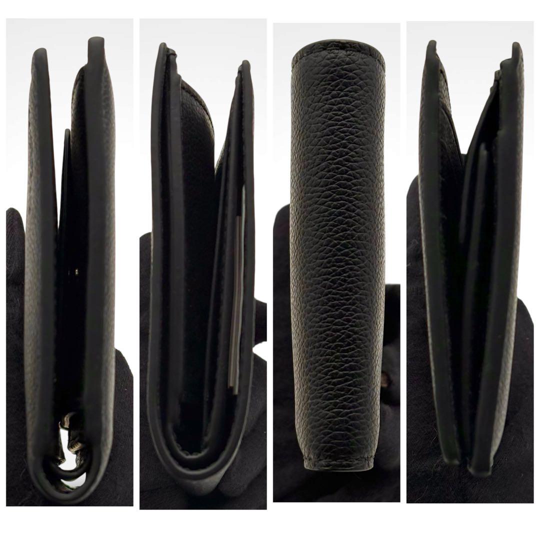 新品未使用✨COACH コーチ 二つ折り財布 レザー 本革 黒 定価49500円