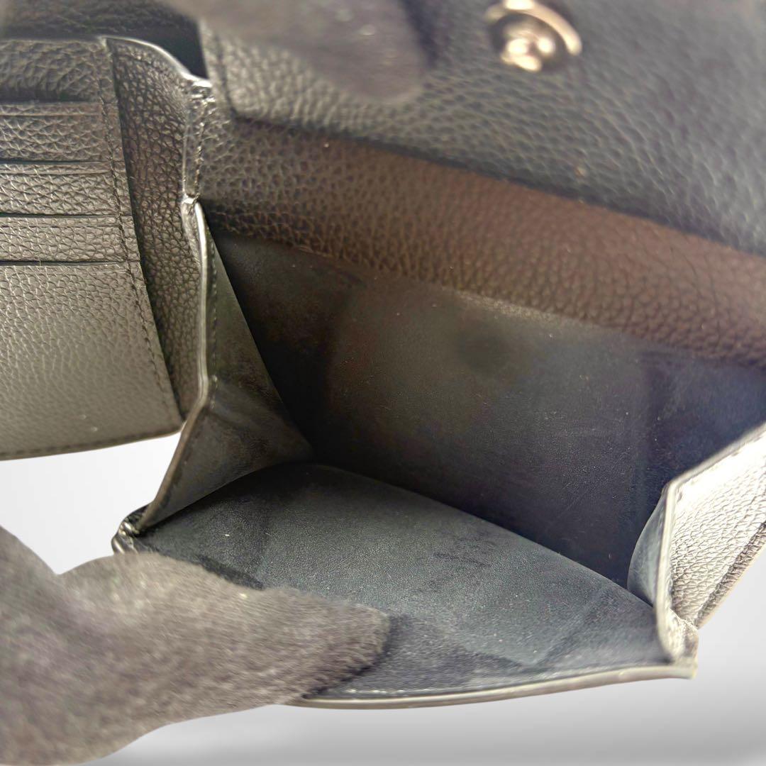 新品未使用✨COACH コーチ 二つ折り財布 レザー 本革 黒 定価49500円