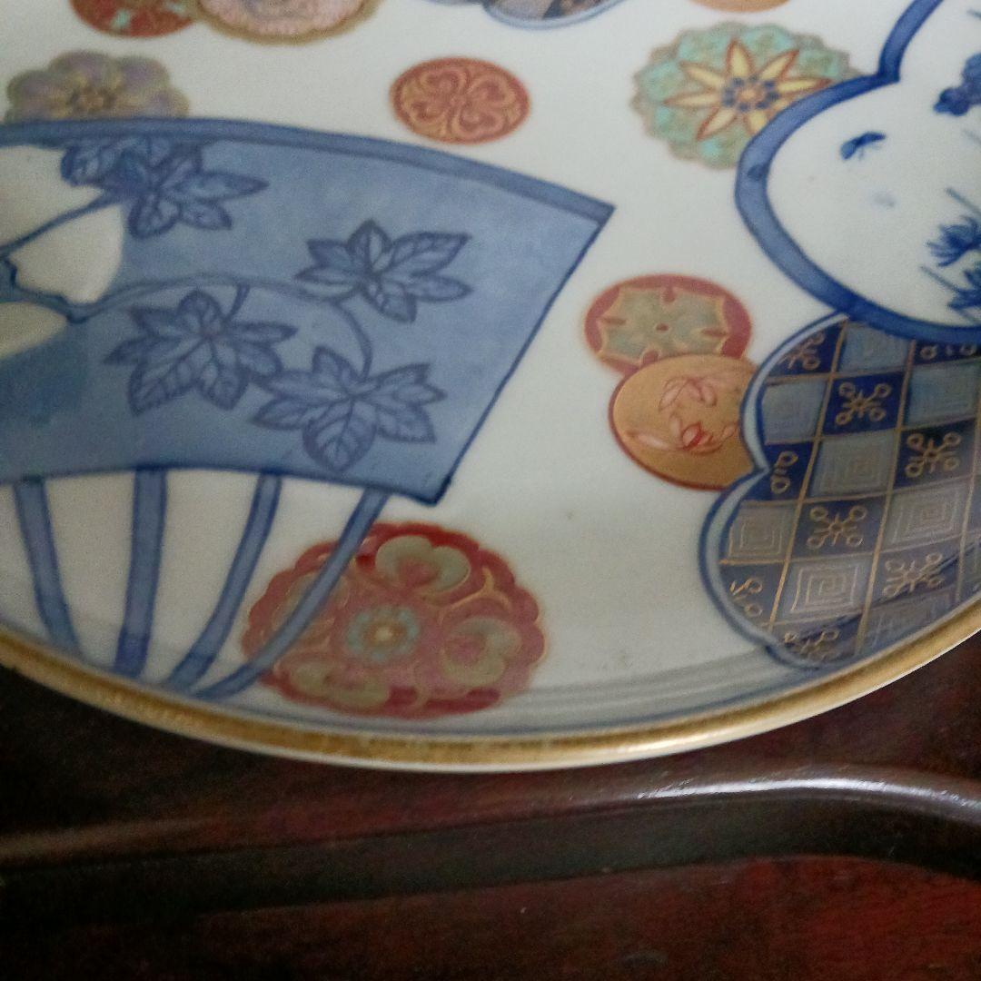 希少 骨董【オールド香蘭】8.5寸皿 26cm