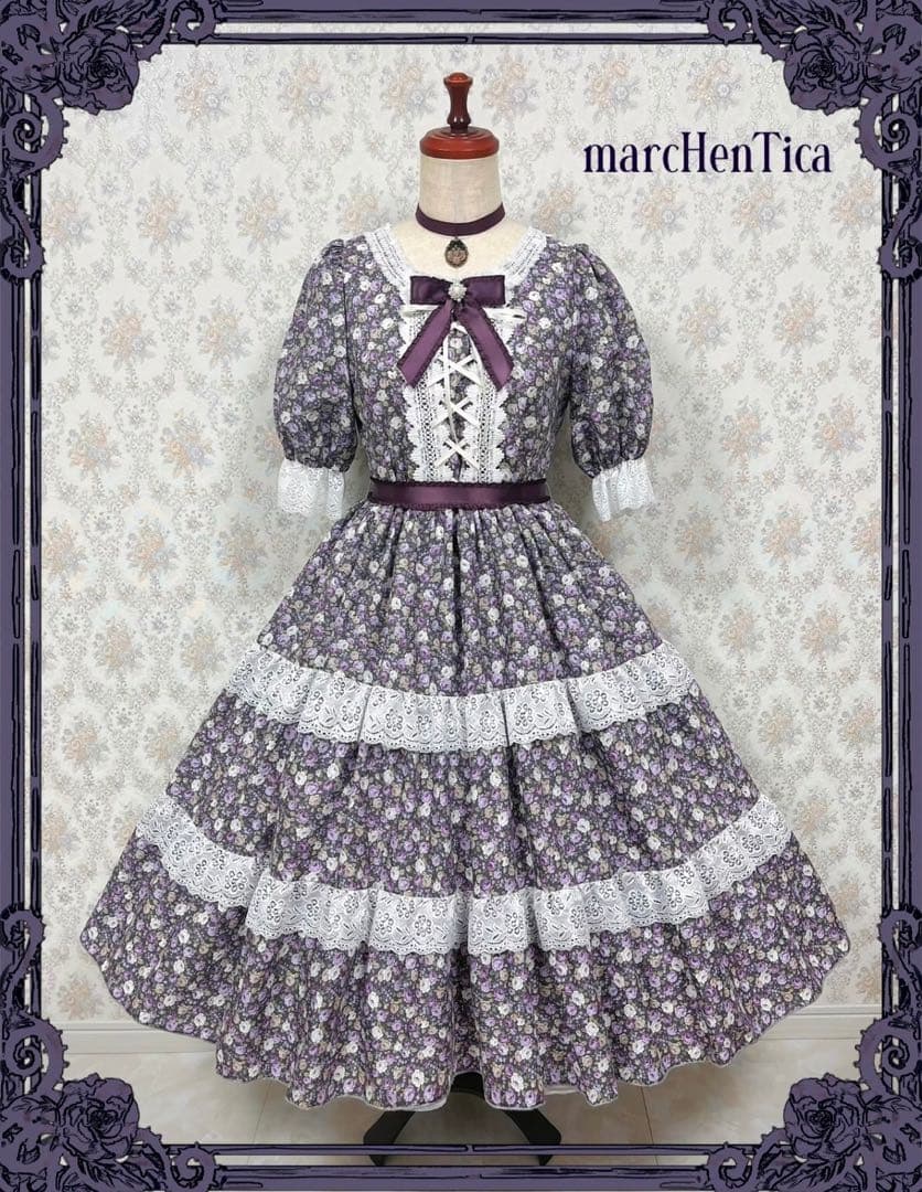y*様 marcHenTica ロズレワンピース ケープ カチューシャ付き パー