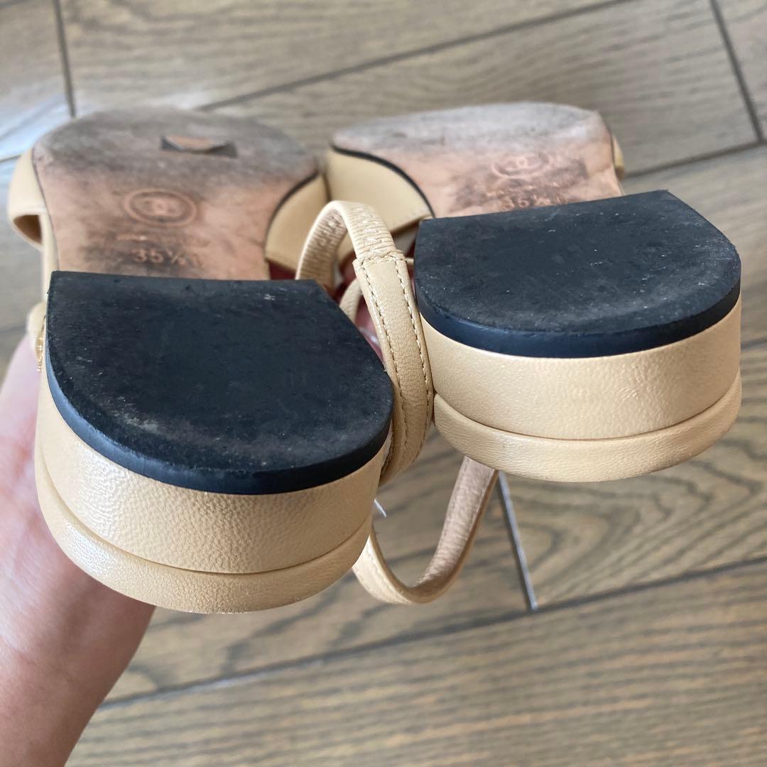 CHANEL スリングバック　フラットシューズ　35.5