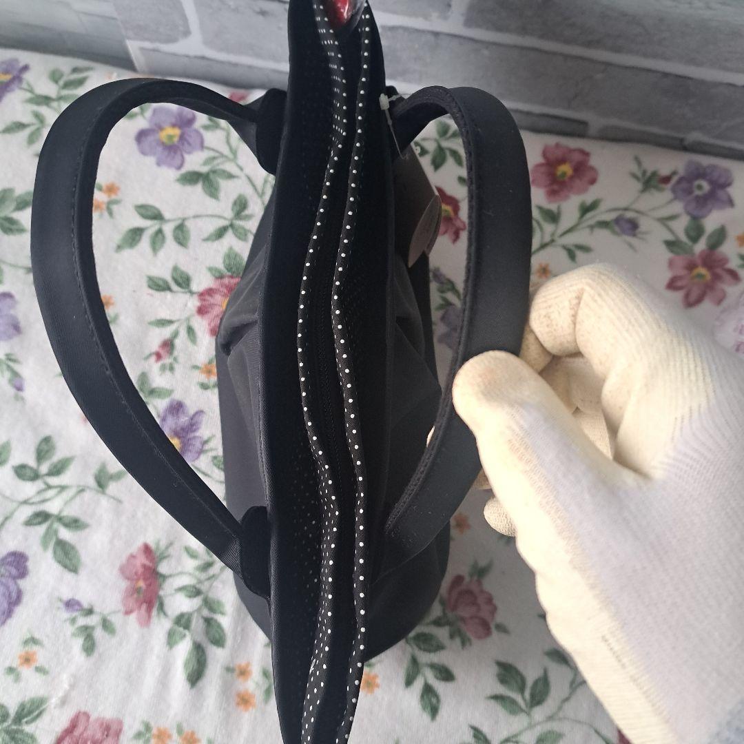 [新品未使用品]アニエスベー ボヤージュ 3室 トートバッグ 黒日本製 ナイロン