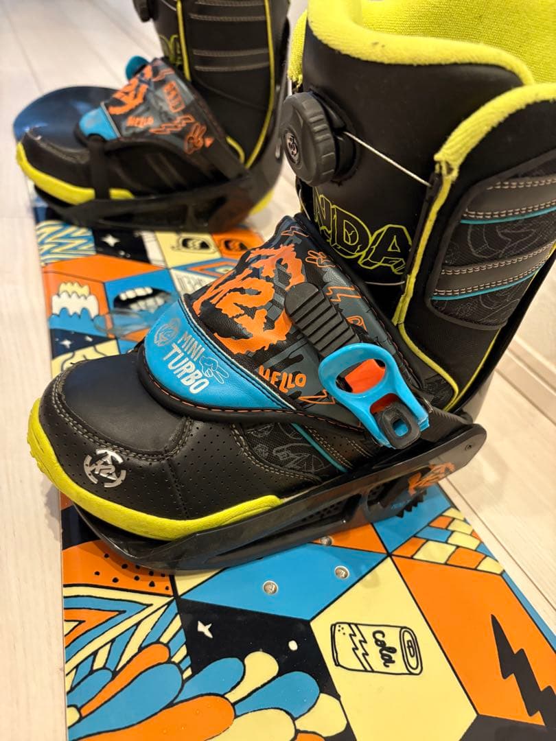 K2 Turbo スノーボード 3点セット　ボード120cm、ブーツ23cm