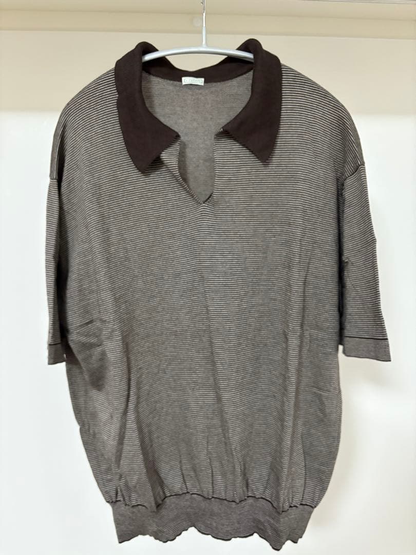 トップス A.PRESSE High Gauge S/S Striped Skipper