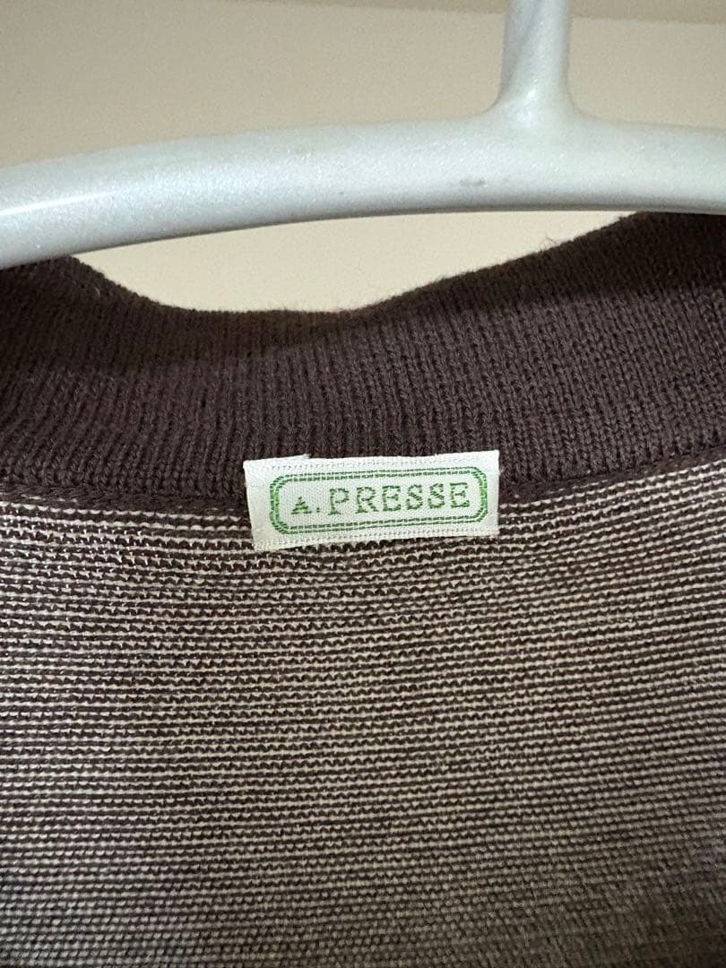 トップス A.PRESSE High Gauge S/S Striped Skipper