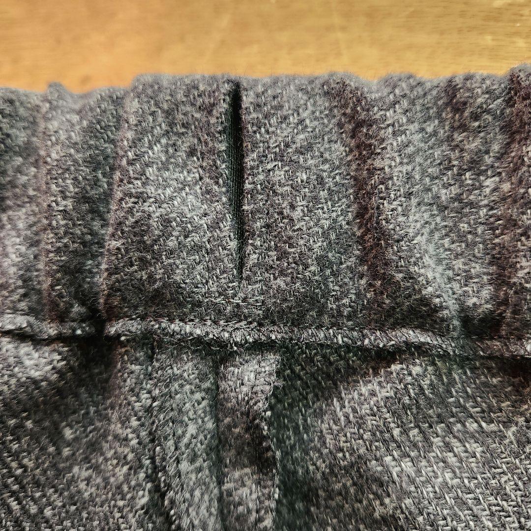 ビーグルバルーンパンツ　起毛コットンツイード　チャコールグレー