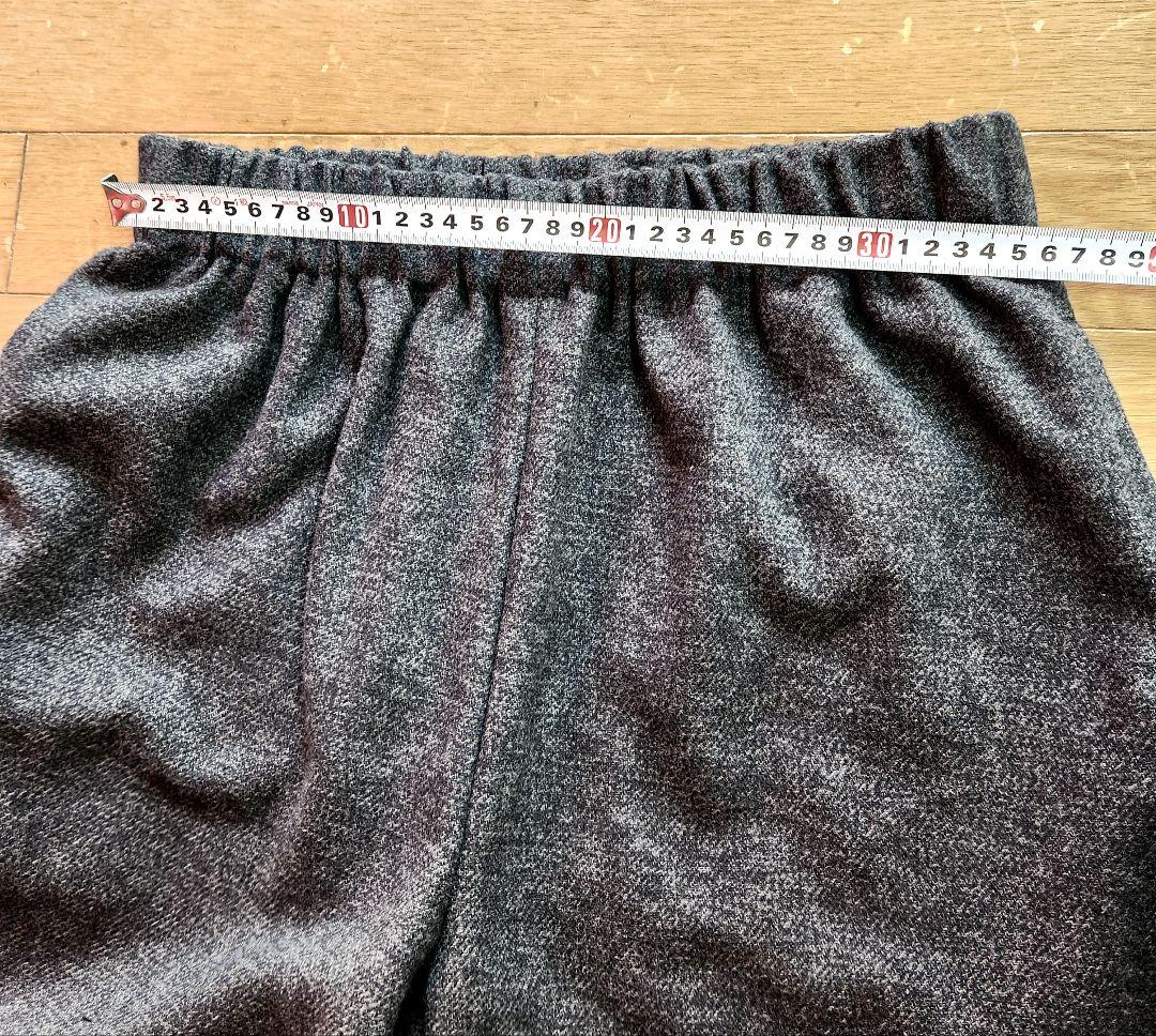 ビーグルバルーンパンツ　起毛コットンツイード　チャコールグレー