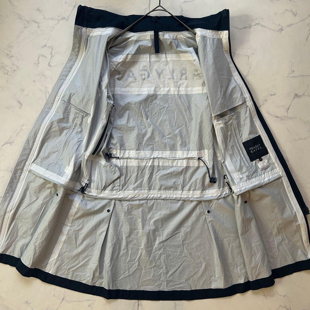 パーリーゲイツ レインウェア ワンピース ロゴ ネイビー 携帯袋付き