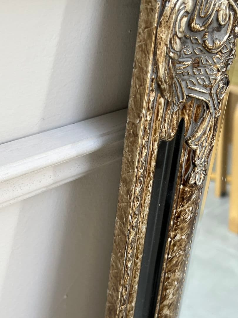 アンティーク調　鏡　フレーム スタンドミラー