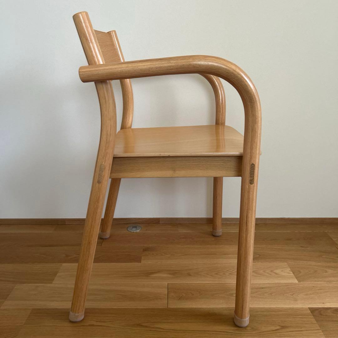 無印良品 オーク材ダイニングアームチェア 椅子