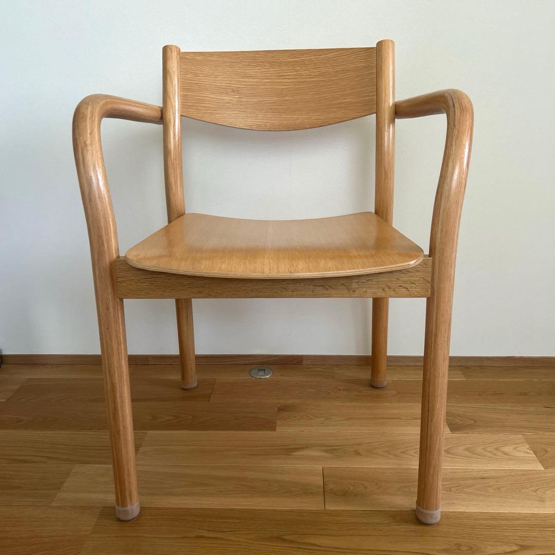 無印良品 オーク材ダイニングアームチェア 椅子