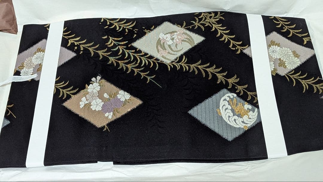 チップコロン　黒色 名古屋帯　ふくれ織のふくれ織　おまとめページ