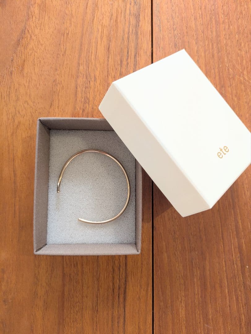 ete bijoux エテビジュー リグロウバングル ロウブラウンゴールド