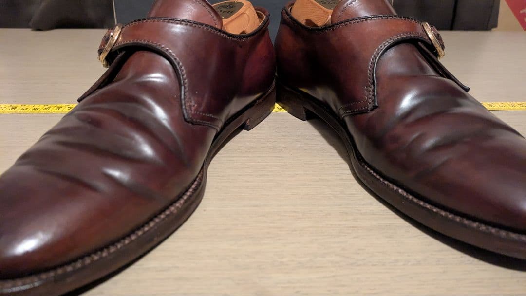 【早い者勝ち】オールデン 954 コードバン バーガンディ モンクストラップ