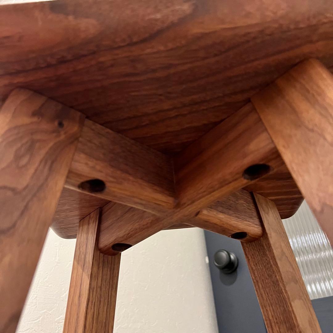 木製ダークブラウンスツール