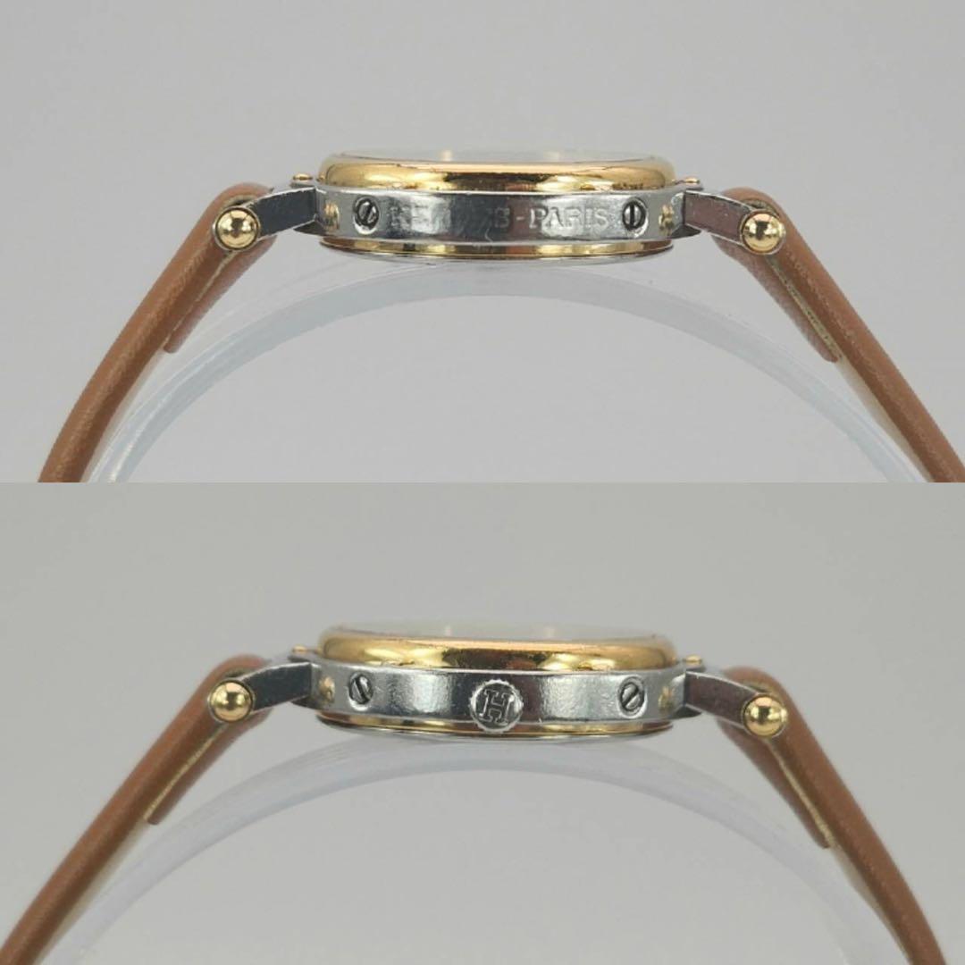 新品ベルト✨　エルメス　クリッパー　レディース　腕時計　クォーツ　ホワイト文字盤