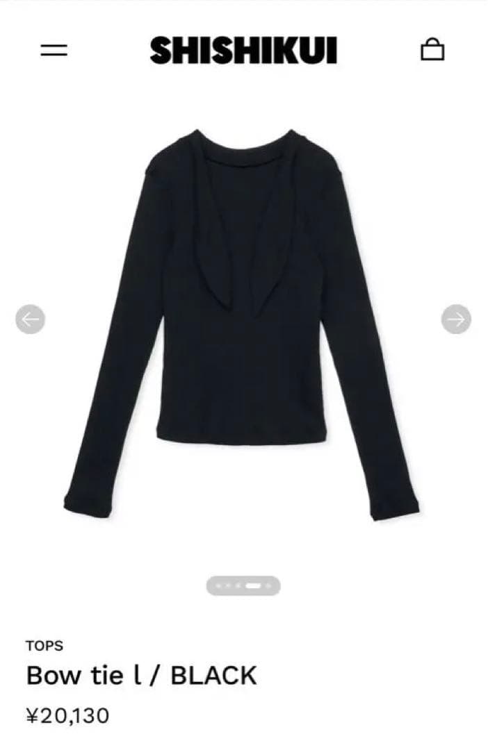 トップス SHISHIKUI Bow tie l / BLACK