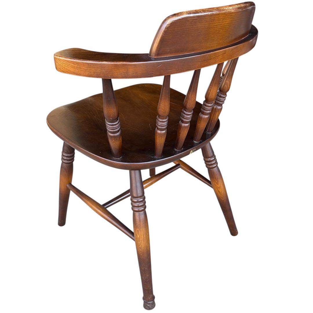 【希少美品】飛騨産業 キツツキマーク ウィンザーチェア レトロ　アンティーク①