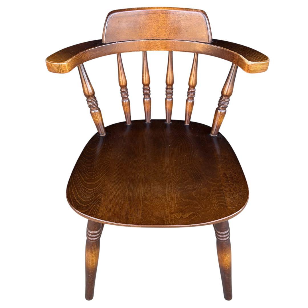 【希少美品】飛騨産業 キツツキマーク ウィンザーチェア レトロ　アンティーク①