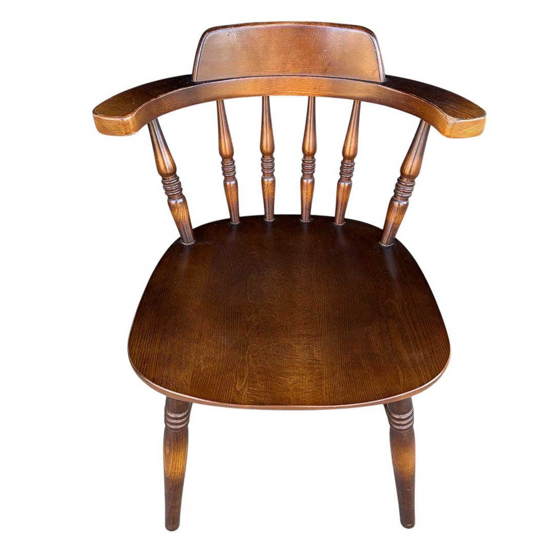 【希少美品】飛騨産業 キツツキマーク ウィンザーチェア レトロ　アンティーク①