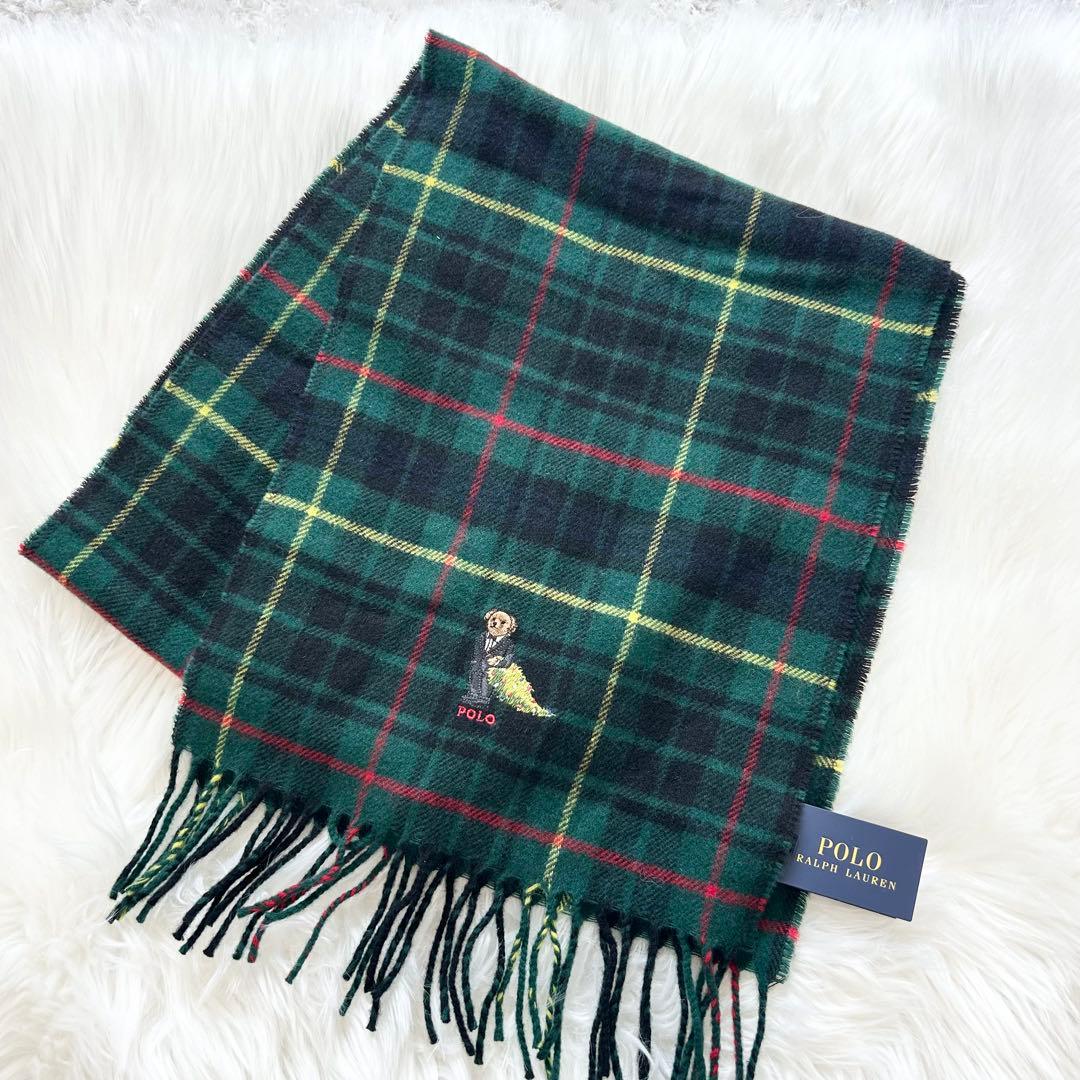 POLO RALPH LAUREN マフラー　ポロベア　チェック　クリスマス