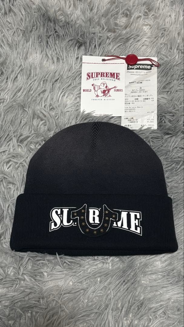 帽子 Supreme beanie black