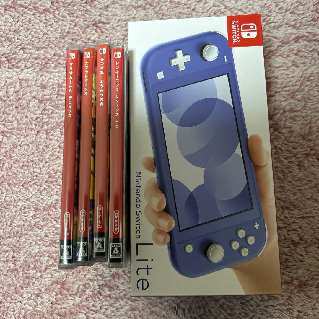 はるか　Nintendo Switch Lite ブルー　4本ソフト付き