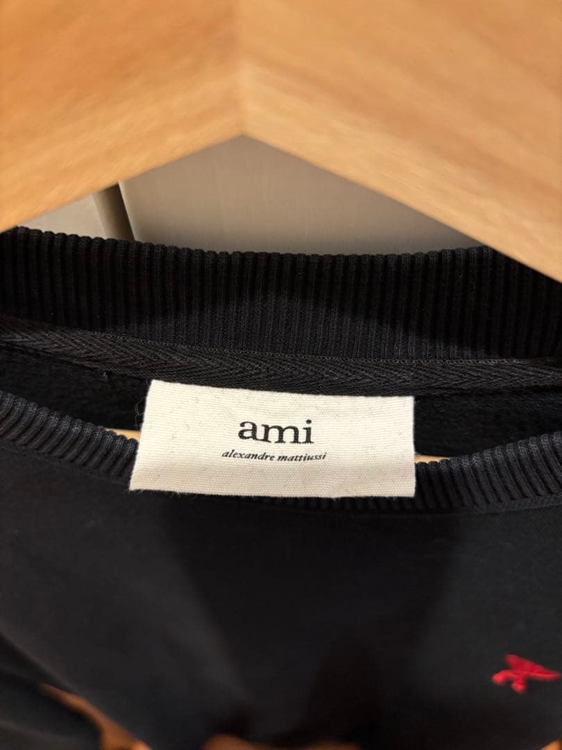 黒M アミパリス　正規品ブラックスウェット　　AMI PARIS ユニセックス