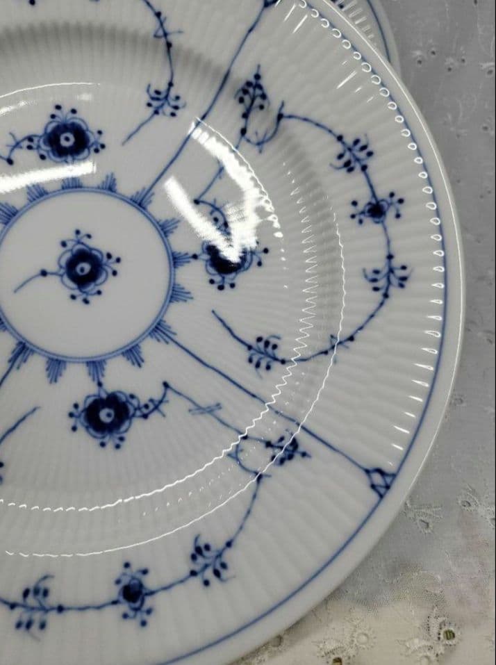 未使用近✨ロイヤルコペンハーゲン✨ブルーフルーテッド プレイン プレート大皿②