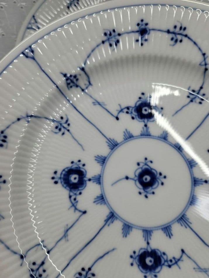 未使用近✨ロイヤルコペンハーゲン✨ブルーフルーテッド プレイン プレート大皿②