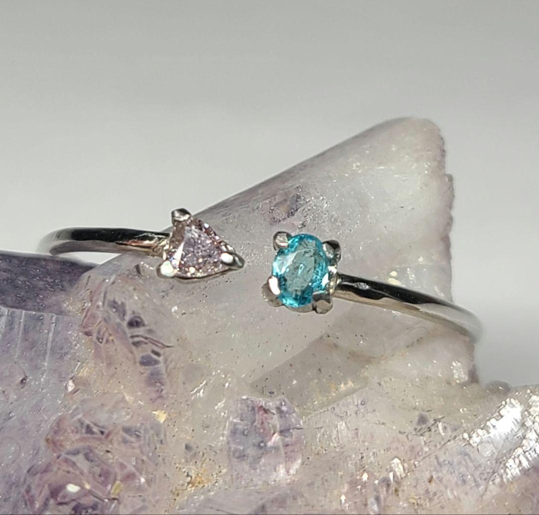 年内最後のお仕立て品の出品★バターリャパライバトルマリン&ピンクダイヤモンド★