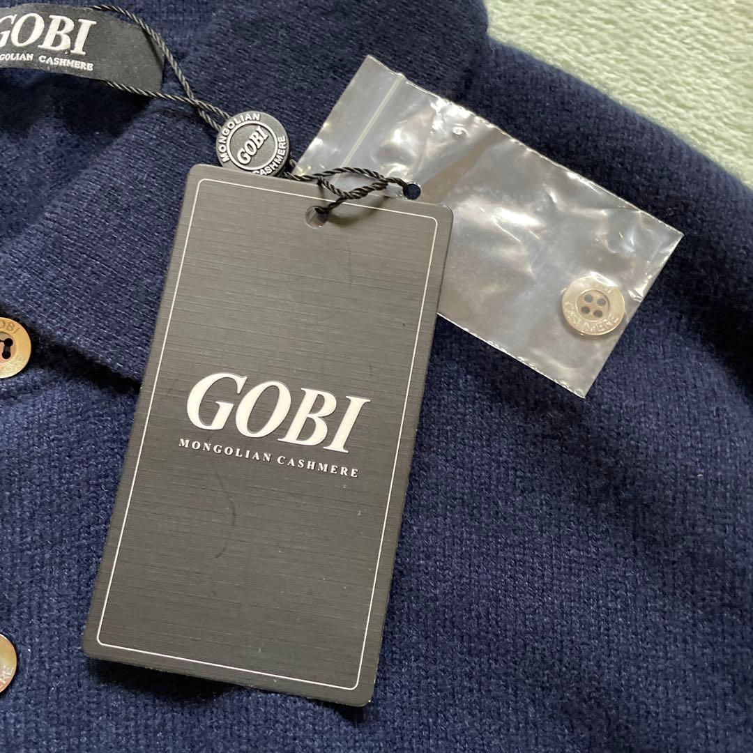 【GOBI】 カシミヤ100% ポロシャツ　ネイビー　サイズM タグ付き