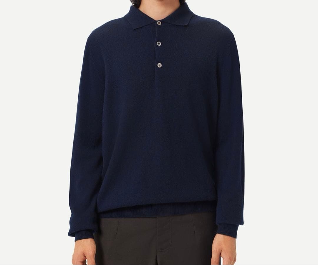 【GOBI】 カシミヤ100% ポロシャツ　ネイビー　サイズM タグ付き