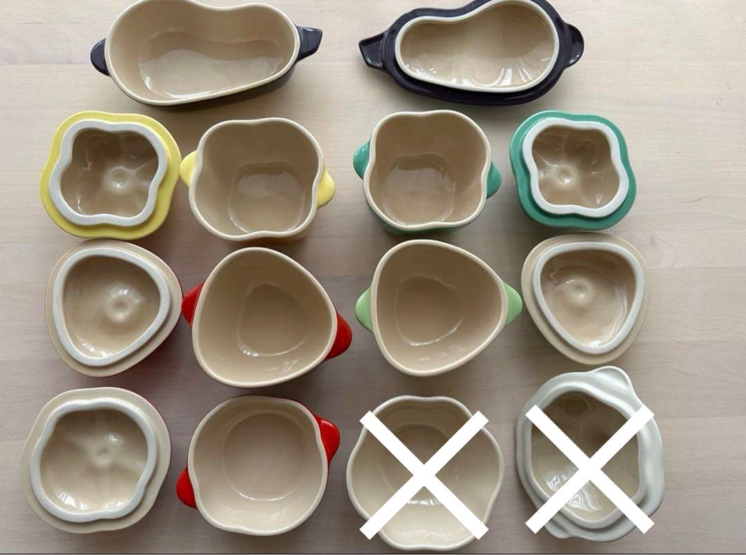 ル・クルーゼ　ベジタブルシリーズ　ミニココット　6点セット