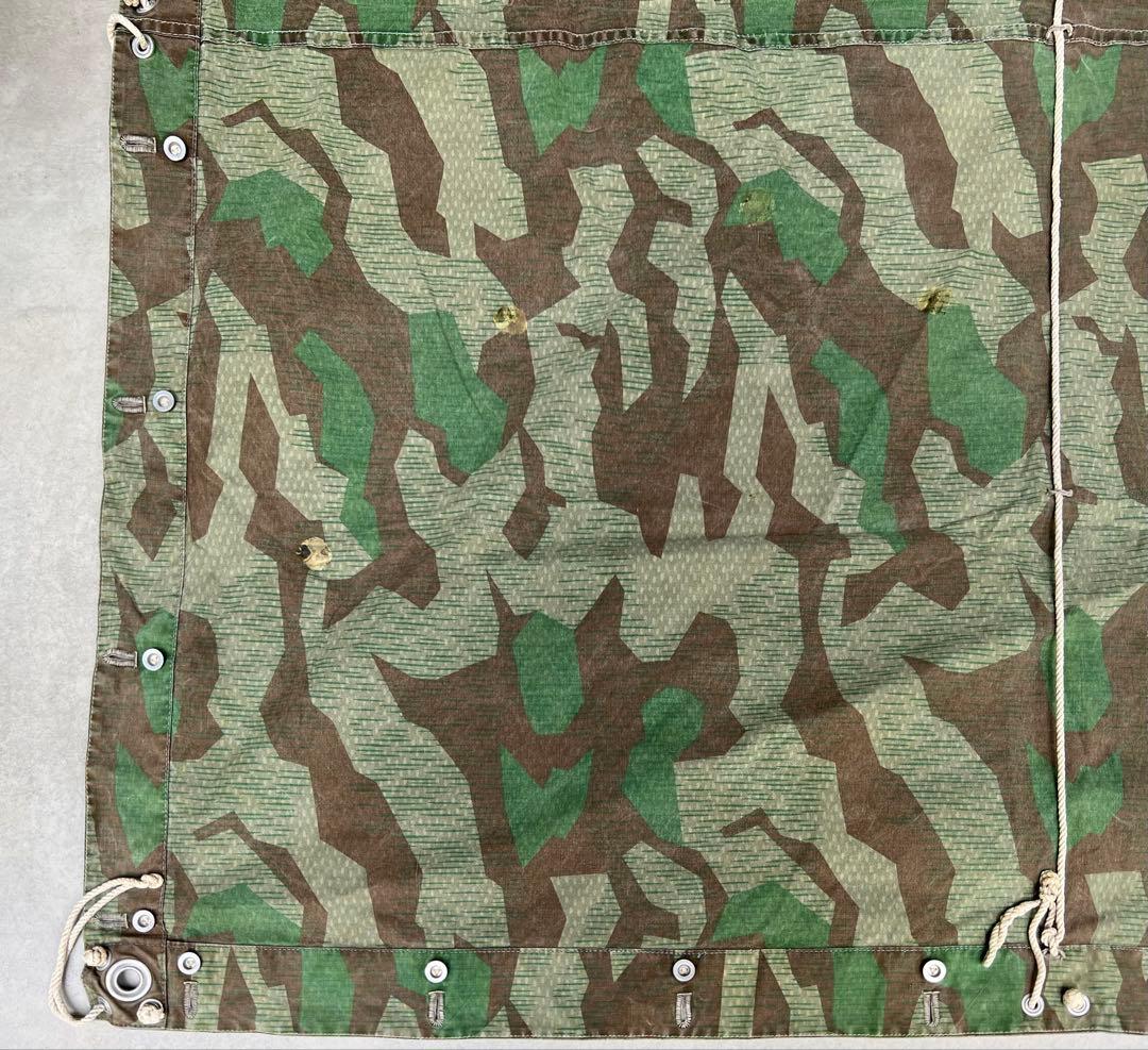②スイス軍幕×1 スプリンターカモ ツェルトバーン ミリタリー テント 実物