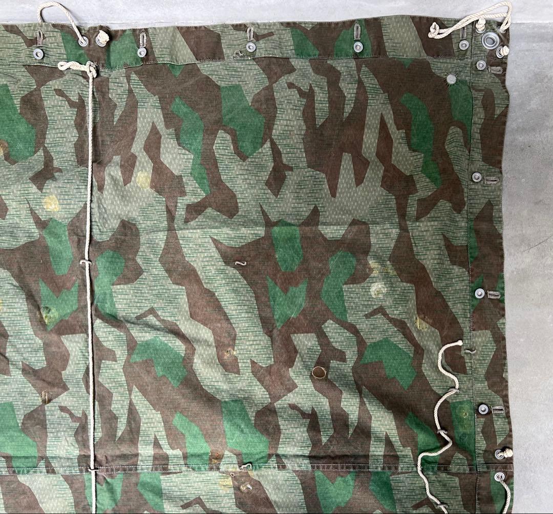 ②スイス軍幕×1 スプリンターカモ ツェルトバーン ミリタリー テント 実物