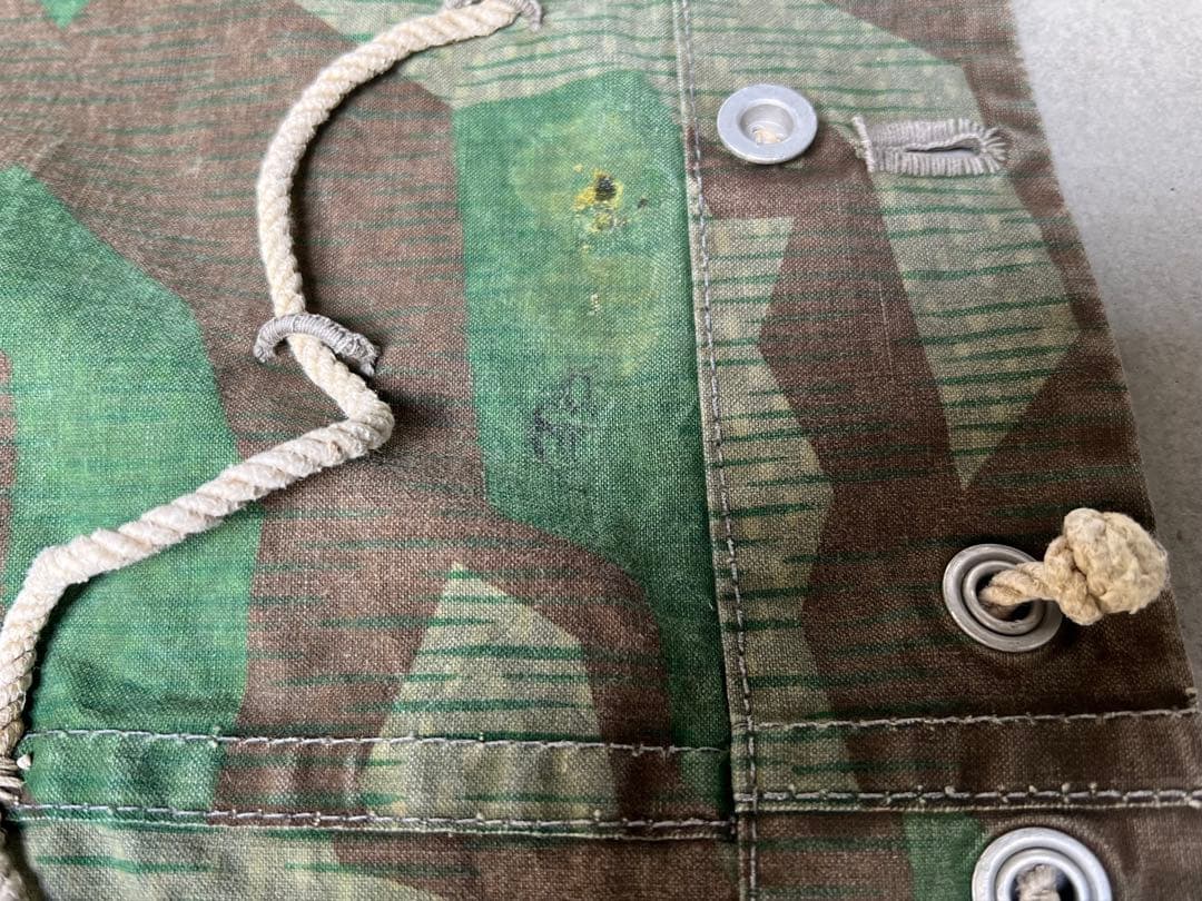 ②スイス軍幕×1 スプリンターカモ ツェルトバーン ミリタリー テント 実物