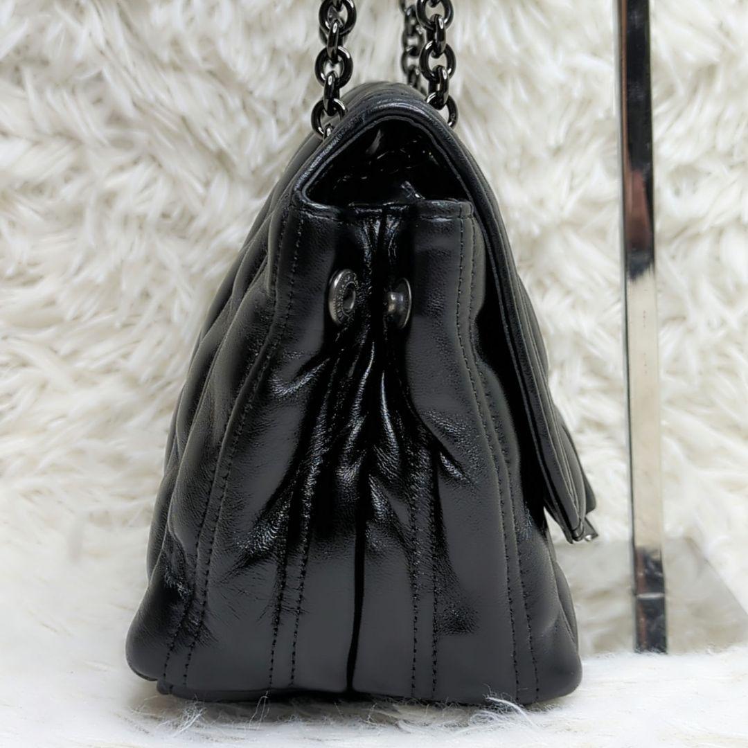 y*a様 美品✨ロンシャン ブリオッシュ ショルダー レザー 黒 キルティング