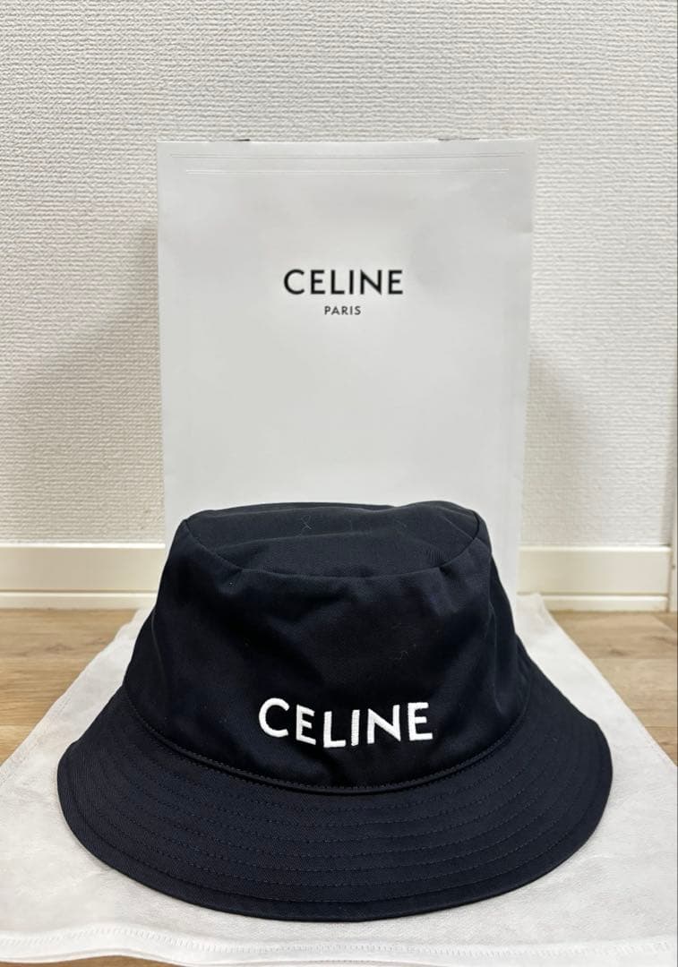 セリーヌ　ロゴバケットハット　XL