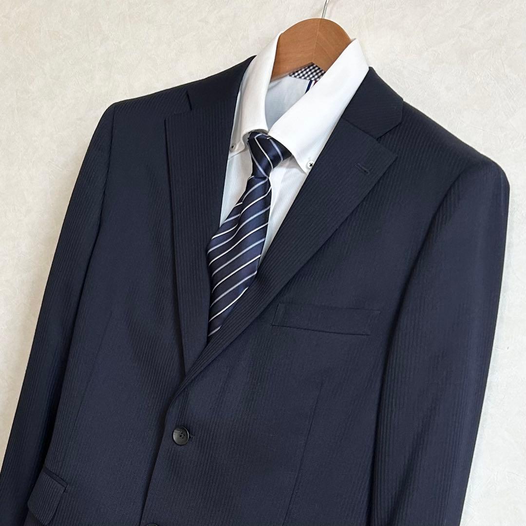 AB7✨Perfect Suit FActory セットアップスーツ ネイビー