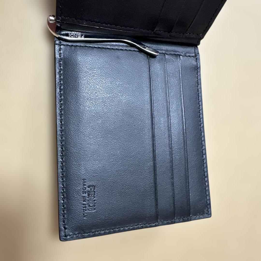 モノグラム柄 マネークリップ ブラウン系