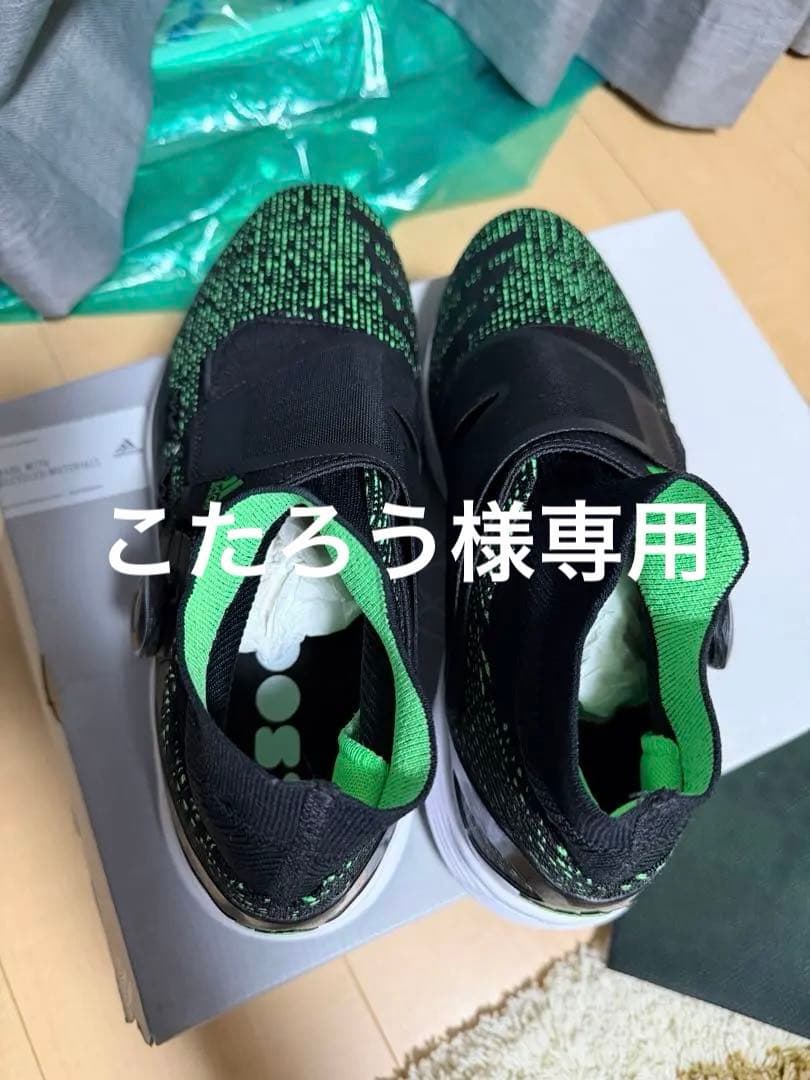 こたろう　ゴルフシューズ 黒/緑 ベルクロ