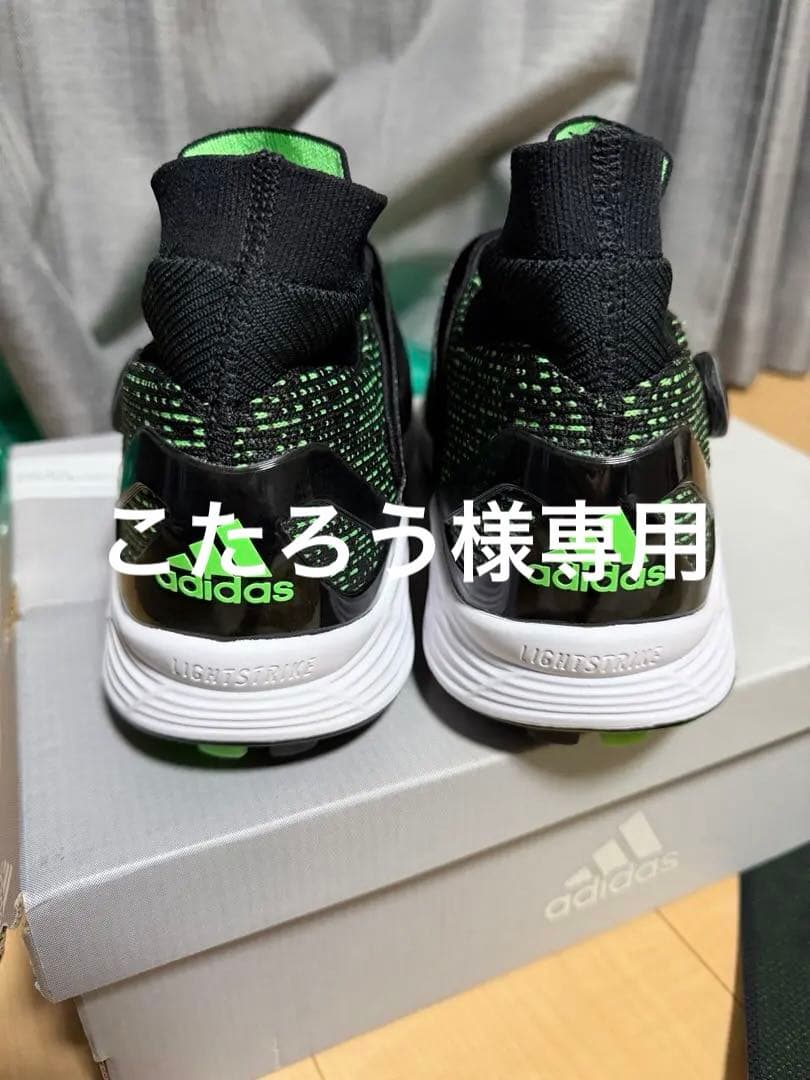 こたろう　ゴルフシューズ 黒/緑 ベルクロ