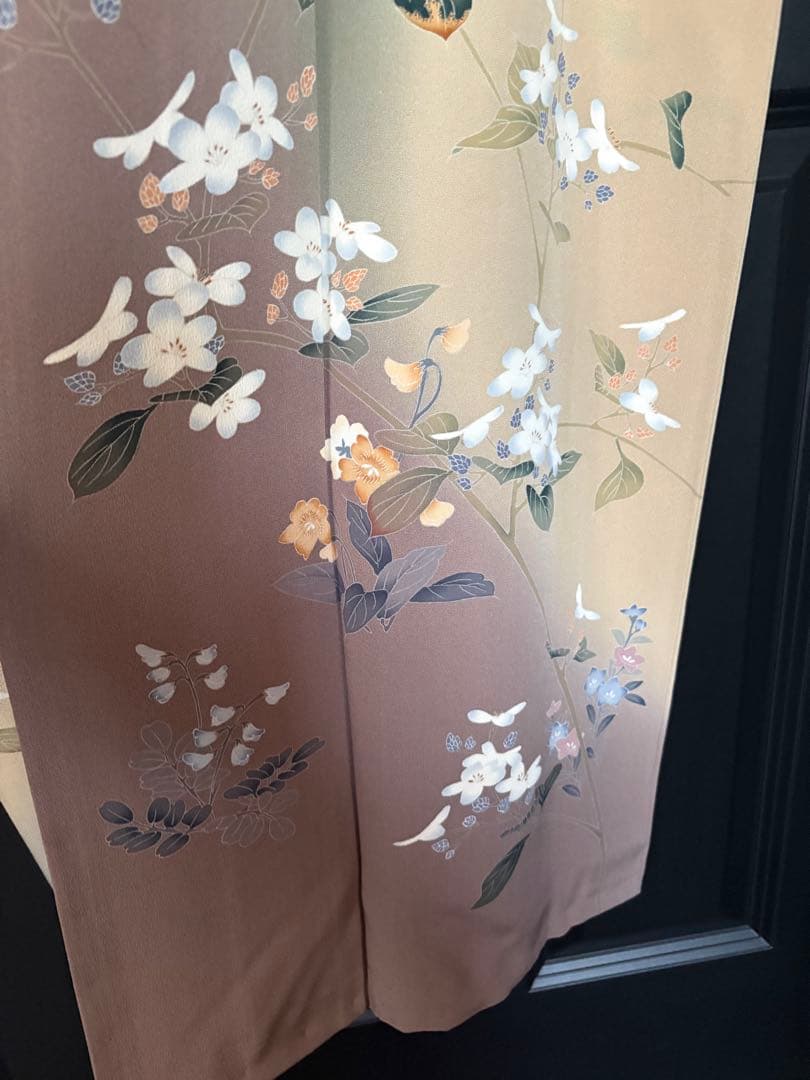 訪問着4点フルセット、着物、袋帯、帯締め、帯揚げ